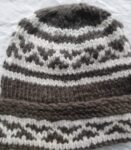 Angora Rabbit Wool Soft Fold Big Size Beanies Cap Hand Knitted By Himalayankraft Kullu Himachal Brown White 8