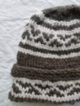 Angora Rabbit Wool Soft Fold Big Size Beanies Cap Hand Knitted By Himalayankraft Kullu Himachal Brown White 8