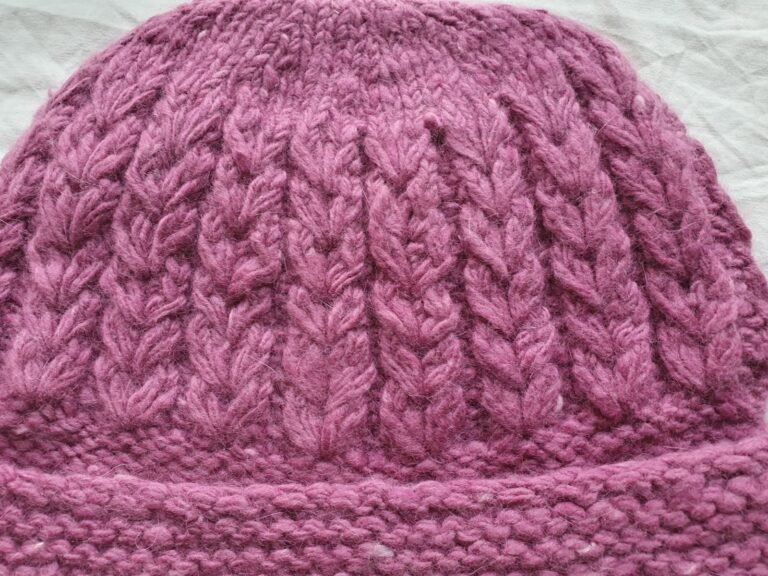 Angora Rabbit Wool Soft Fold Big Size Beanies Cap Hand Knitted By Himalayankraft Kullu Himachal Dark Pink 1 Dark pink angora wool long foldable beanie cap handmade in Himachal