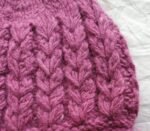 Angora Rabbit Wool Soft Fold Big Size Beanies Cap Hand Knitted By Himalayankraft Kullu Himachal Dark Pink 7