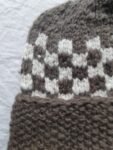 Angora Rabbit Wool Soft Fold Big Size Beanies Cap Hand Knitted By Himalayankraft Kullu Himachal Grey White checked Fold Cap 78