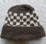 Angora Rabbit Wool Soft Fold Big Size Beanies Cap Hand Knitted By Himalayankraft Kullu Himachal Grey White checked Fold Cap 78