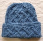 Angora Rabbit Wool Soft Fold Big Size Beanies Cap Hand Knitted By Himalayankraft Kullu Himachal Light Blue 9