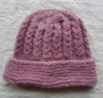 Angora Rabbit Wool Soft Fold Big Size Beanies Cap Hand Knitted By Himalayankraft Kullu Himachal Pinkish Fold Beanie 6