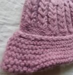 Angora Rabbit Wool Soft Fold Big Size Beanies Cap Hand Knitted By Himalayankraft Kullu Himachal Pinkish Fold Beanie 6