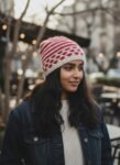 Angora Rabbit Wool Soft Fold Big Size Beanies Cap Hand Knitted By Himalayankraft Kullu Himachal Red White Long Beanies Cap 1.1