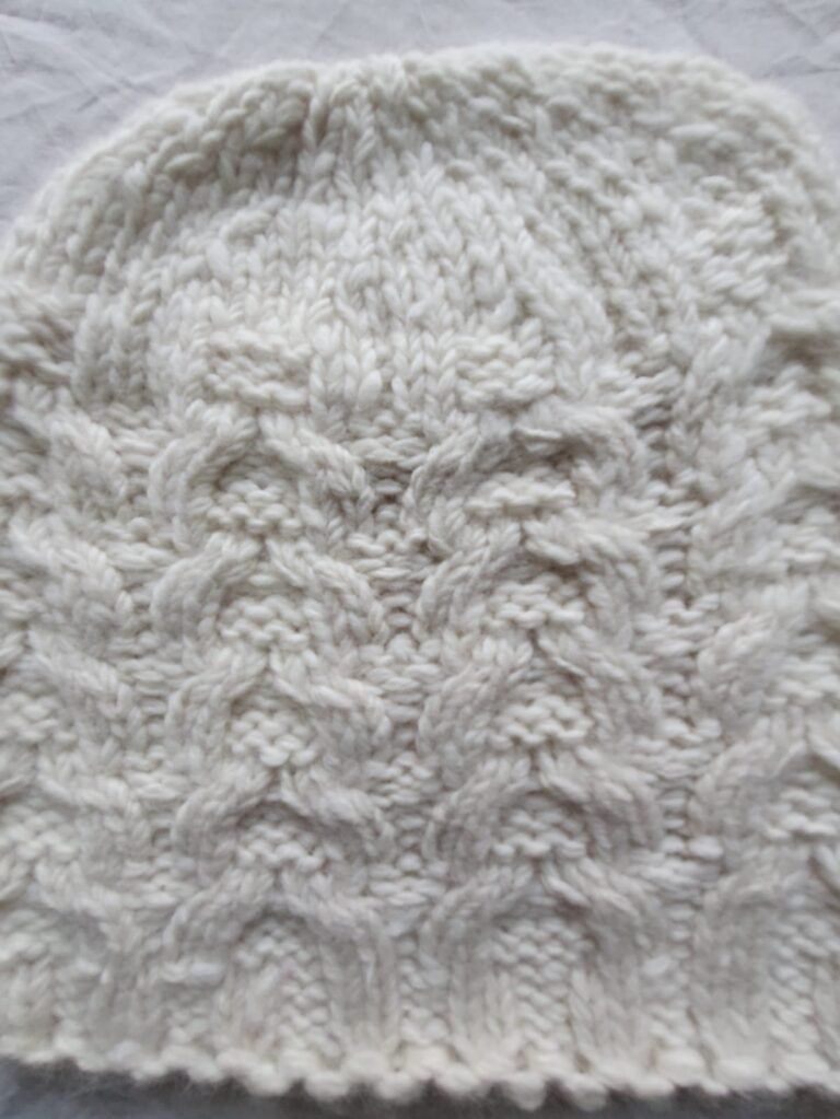 Angora Rabbit Wool Soft Fold Big Size Beanies Cap Hand Knitted By Himalayankraft Kullu Himachal White 1 Off white angora wool long foldable beanie cap handmade in Himachal Pradesh