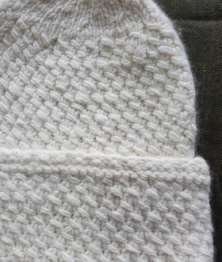Angora Rabbit Wool Soft Fold Big Size Beanies Cap Hand Knitted By Himalayankraft Kullu Himachal White Big 1 White angora wool long foldable beanie cap handmade in Himachal Pradesh
