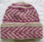 Angora Rabbit Wool Soft Fold Big Size Beanies Cap Hand Knitted By Himalayankraft Kullu Himachal White Pink 7