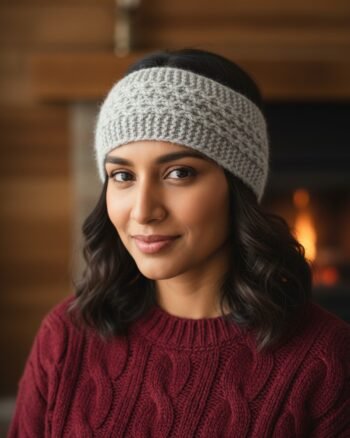 Merino Wool Headband Hand Knitted Kullu Himachal