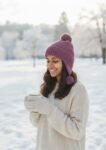 Merino Wool Soft Fold Big Size Beanies Cap Hand Knitted By Himalayankraft Kullu Himachal PinkLong Beanies Cap 1.1