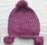 Merino Wool Soft Fold Big Size Beanies Cap Hand Knitted By Himalayankraft Kullu Himachal PinkLong Beanies Cap 1.1
