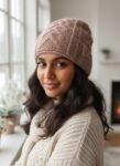 Merino Wool Soft Fold Big Size Beanies Cap Hand Knitted By Himalayankraft Kullu Himachal White Long Beanies Cap 1.1