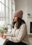 Merino Wool Soft Fold Big Size Beanies Cap Hand Knitted By Himalayankraft Kullu Himachal White Long Beanies Cap 1.1
