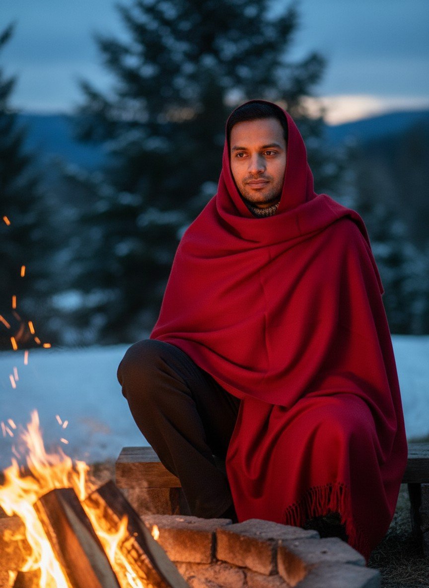 Kullu Hand Woven Handloom Woven Australian Merino Wool Mens Shawl Lohi Chadar by Himalayankraft Red 1 Kullu Hand Woven Handloom Woven Australian Merino Wool Mens Shawl Lohi Chadar by Himalayankraft Red 2
