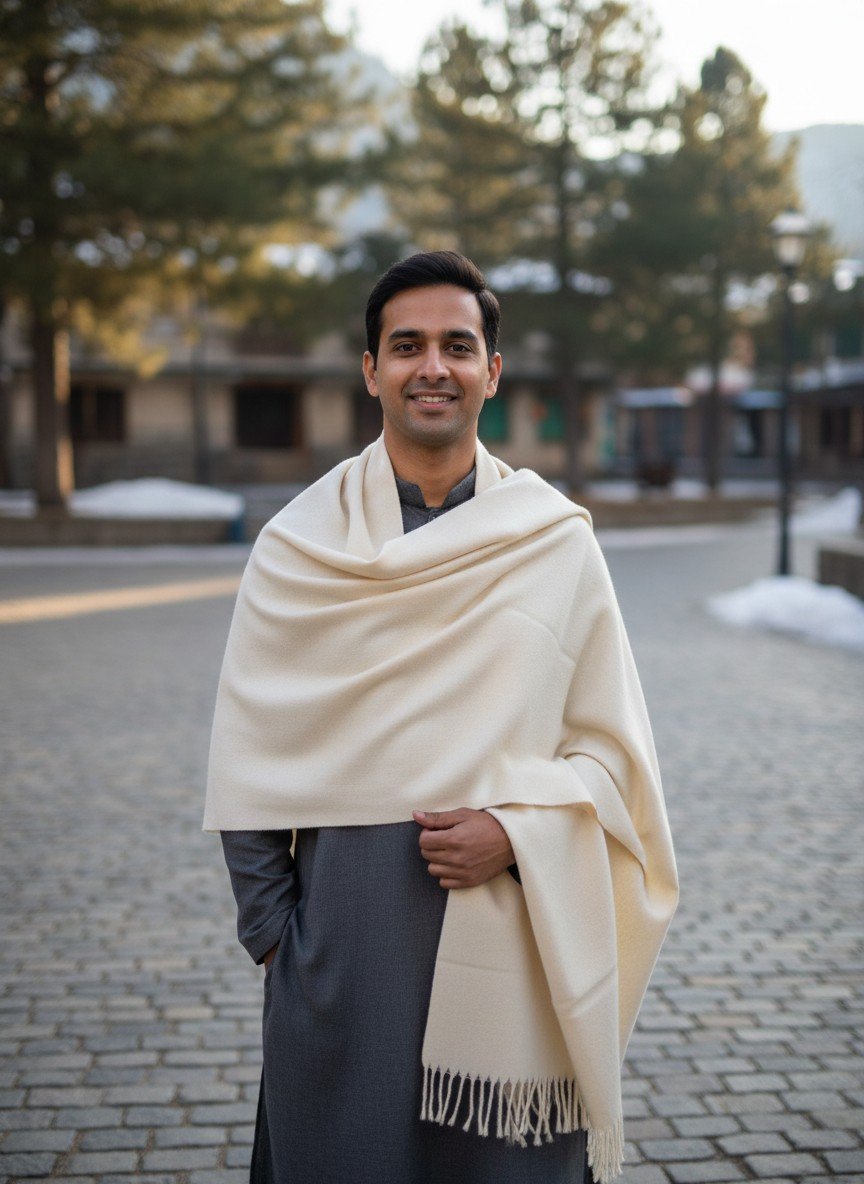 Kullu Hand Woven Handloom Woven Australian Merino Wool Mens Shawl Lohi Chadar by Himalayankraft White 1 Kullu Hand Woven Handloom Woven Australian Merino Wool Mens Shawl Lohi Chadar by Himalayankraft White 1