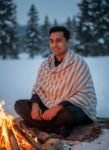 Kullu Hand Woven Handloom Woven Pashmina Wool Mens Shawl Lohi Chadar by Himalayankraft checked 1