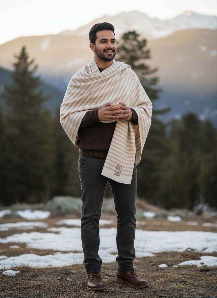 hand-woven-mens-pashmina-merino-wool-kullu-shawl-loi-Chadar-himalayankraft Checked 1 hand-woven-mens-pashmina-merino-wool-kullu-shawl-loi-Chadar-himalayankraft Checked 1